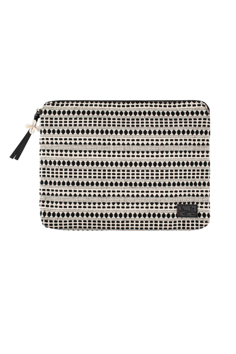 Shyla Laptop Bag 16 Inch - Black and White Loom
