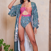 Alexandria Merinda Kimono - Jade
