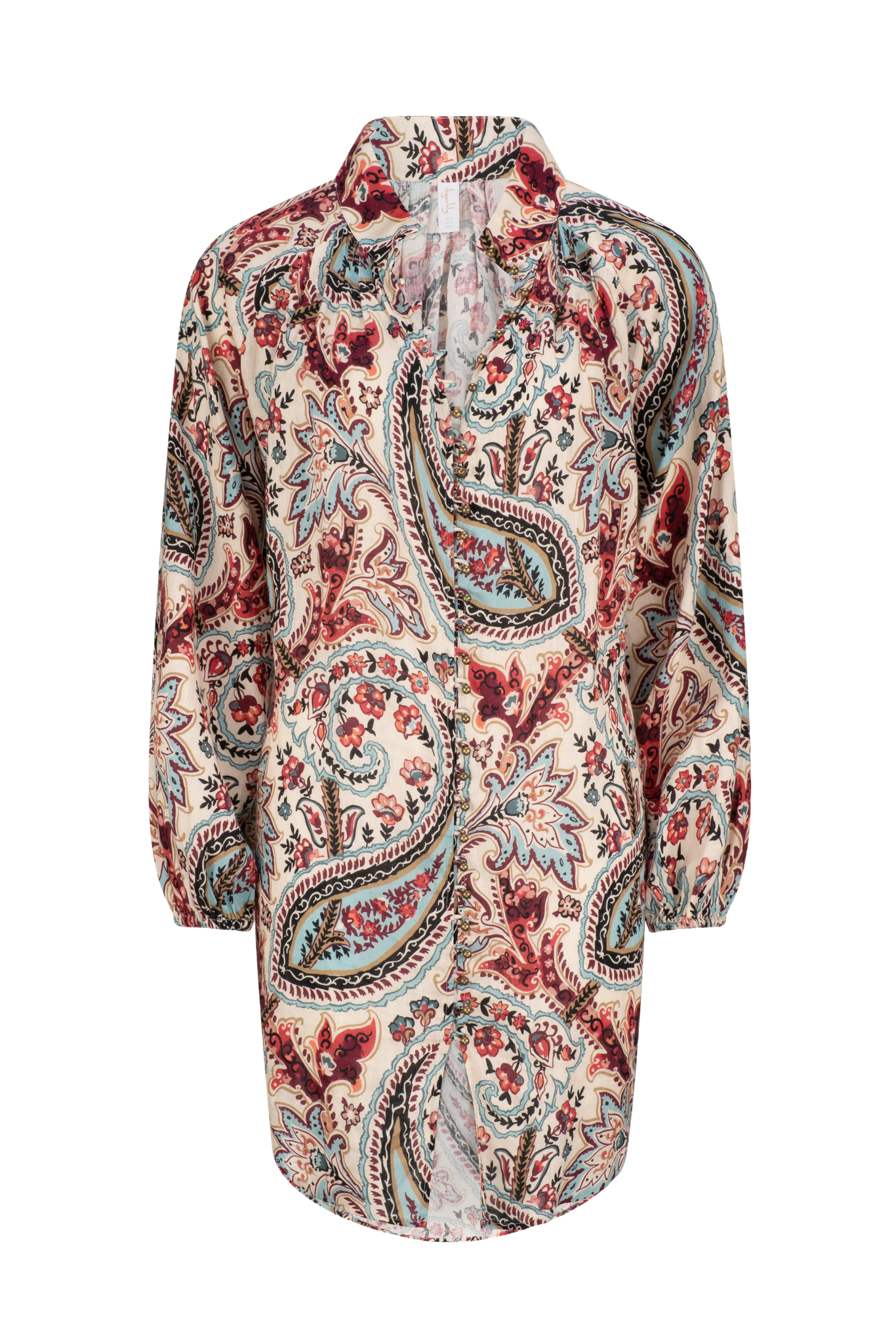 Isadora Lorena Shirt Dress - Ocean Sunset Paisley – Tigerlily USA