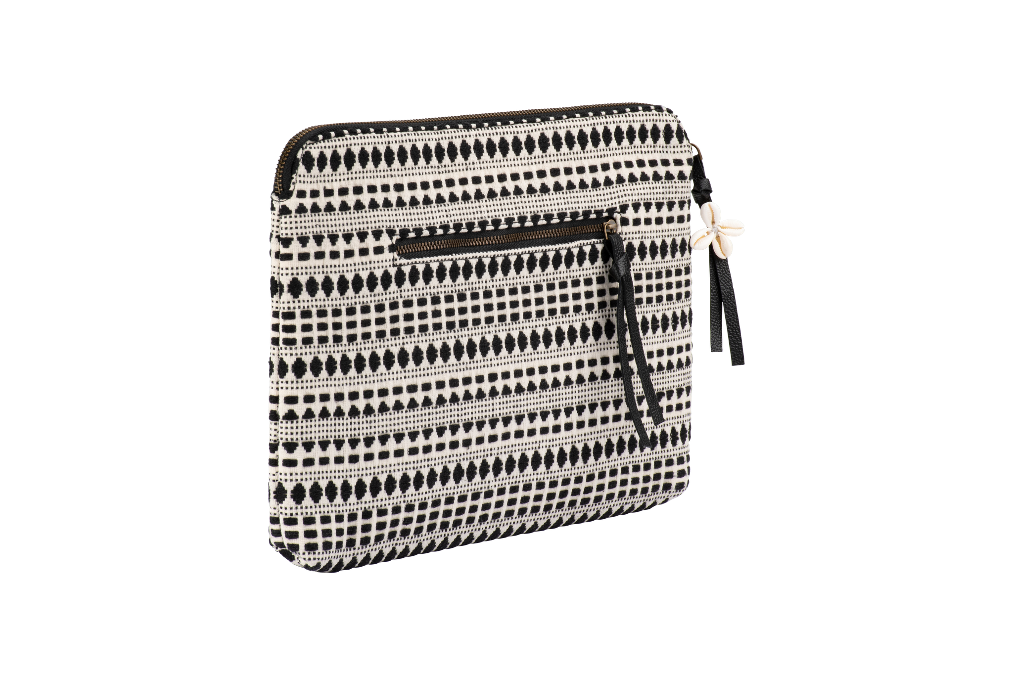 Shyla Laptop Bag 13 Inch - Black and White Loom