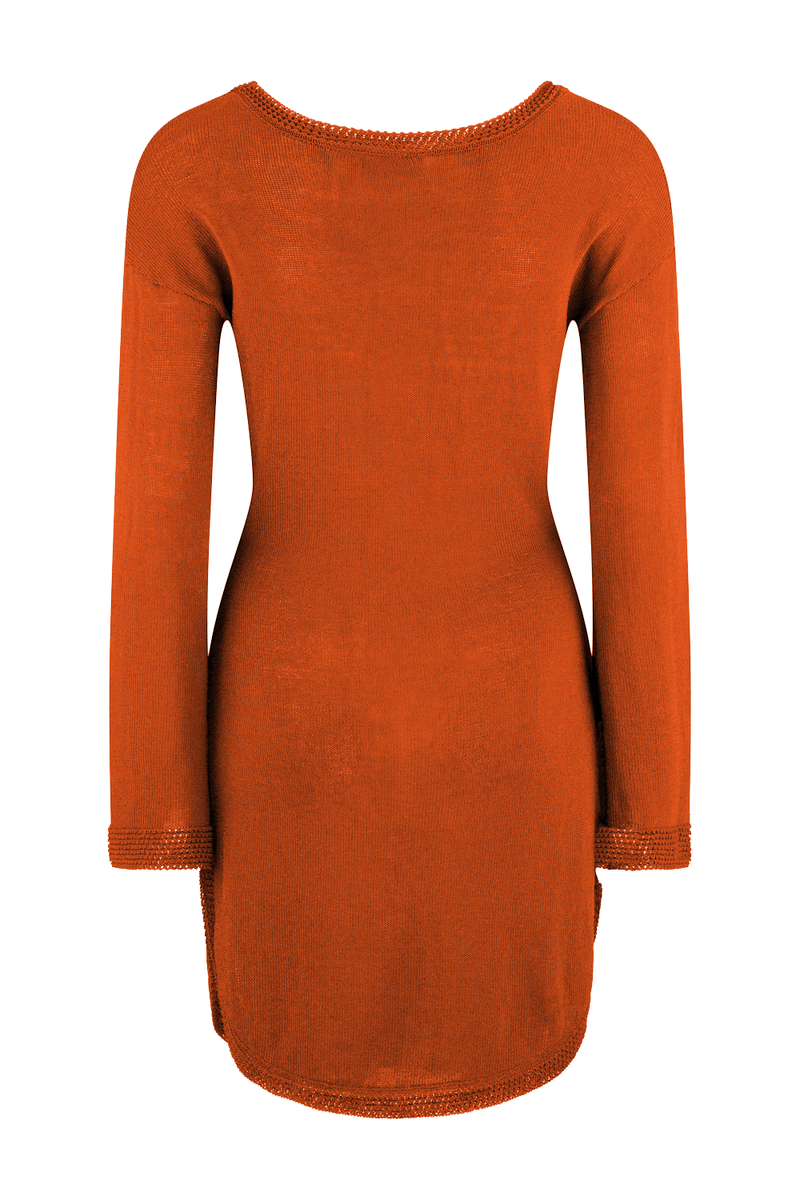 Nixie Teia Mini Dress - Burnt Orange