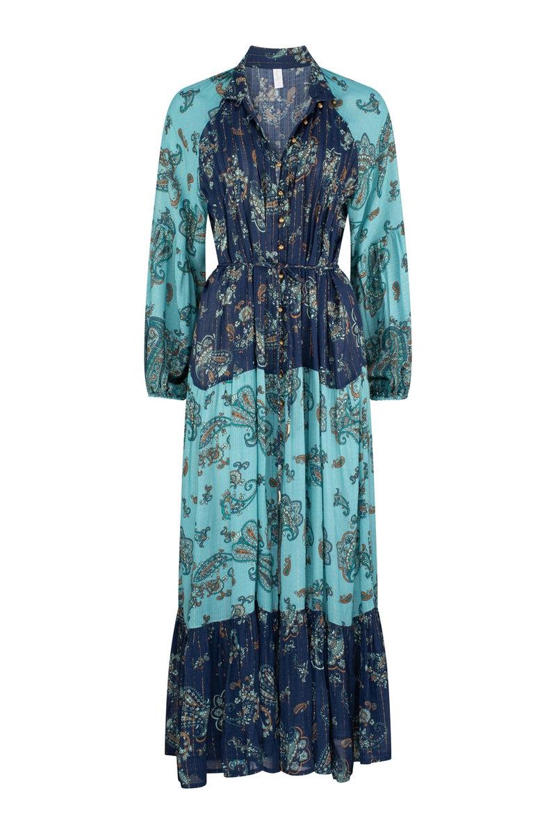 Pariso Fern Maxi Dress - Dreamy Blue Splice