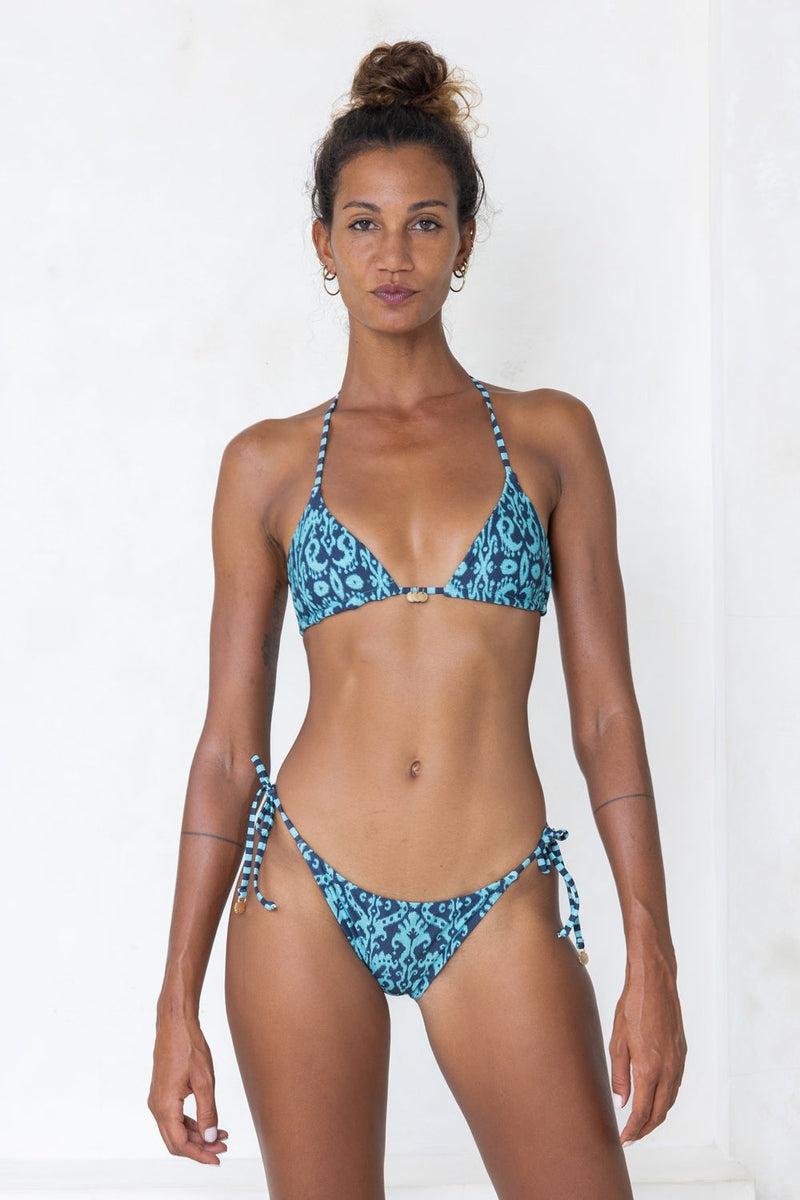 Kiriana Miranda Reversible Bikini Bottom - Juniper/Pistachio