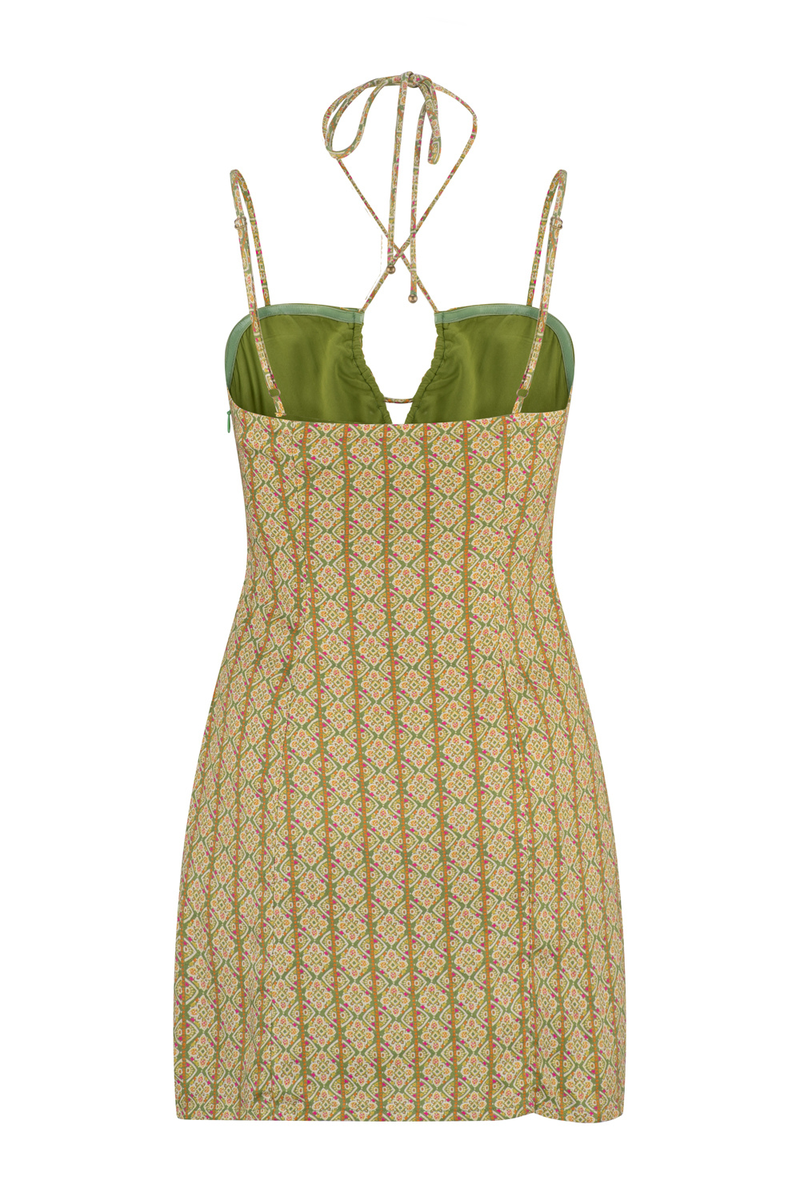 Alora Olive Mini Dress - Kiwi Geo